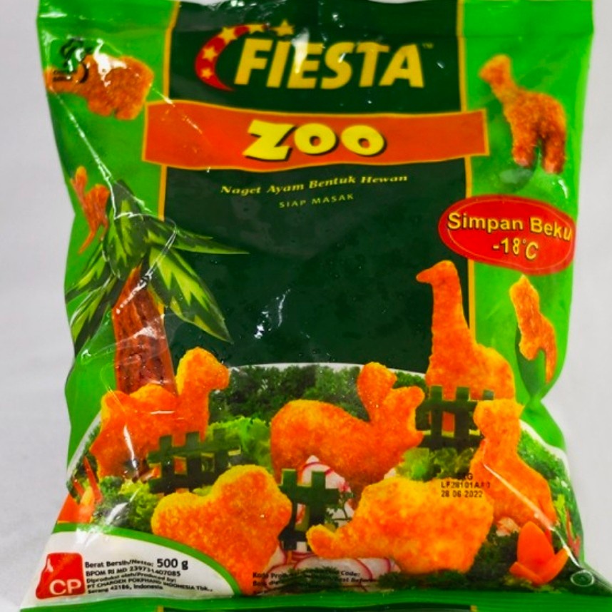 Fiesta Nugget ZOO 500gr, Nugget Daging Ayam, Halal