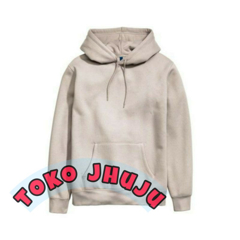 Jaket Hoodie Jumper Polos bahan katun Fleece tebal halus // Bisa Request Custom Sablon