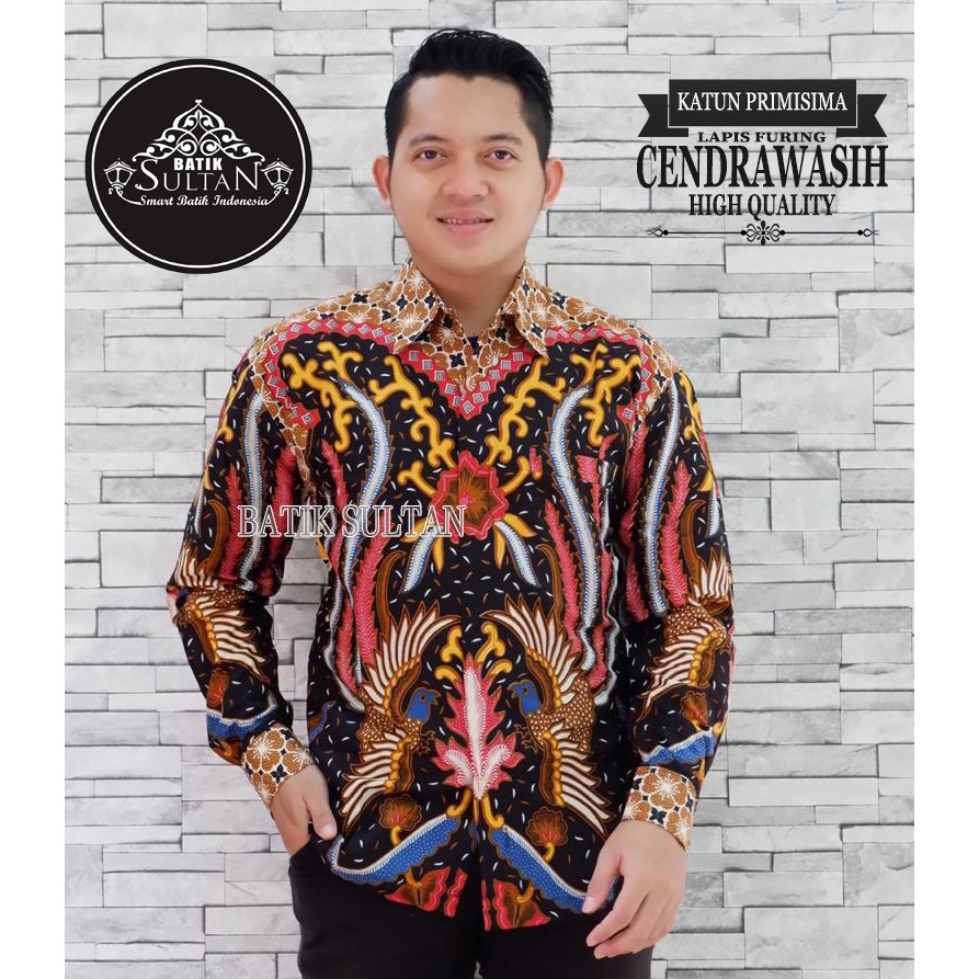 Cendrawasih Kemeja Batik Pria Panjang Full Furing by Batik Sultan