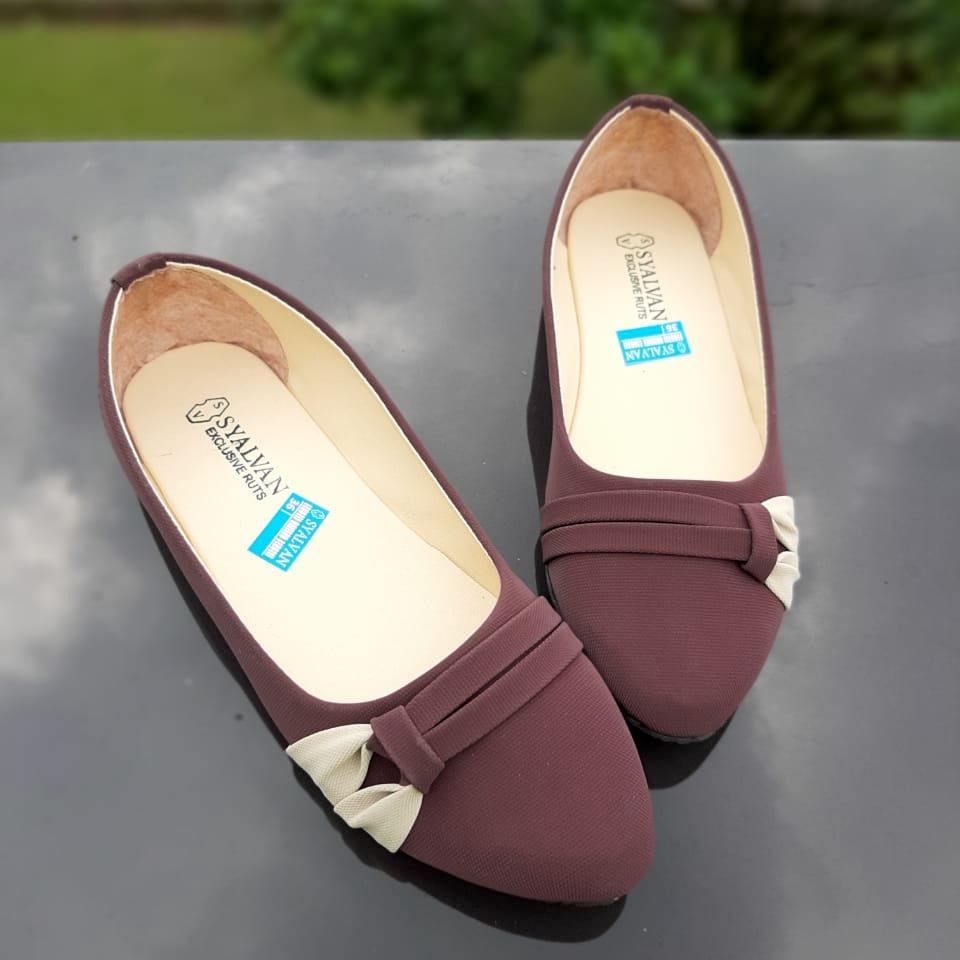 TOKOERS SBD04 Sepatu Balet Wanita Aksesoris Pita Bahan Hammer - Flat shoes wanita