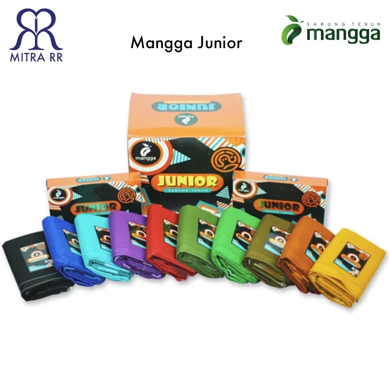 Sarung Tenun MANGGA Junior Polos Warna Salur Satuan / Grosir Sarung Anak