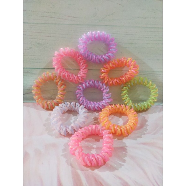 JKSNASEMKA22 -  IKAT RAMBUT SPIRAL MOTIF KOREA IMPORT BESAR-3
