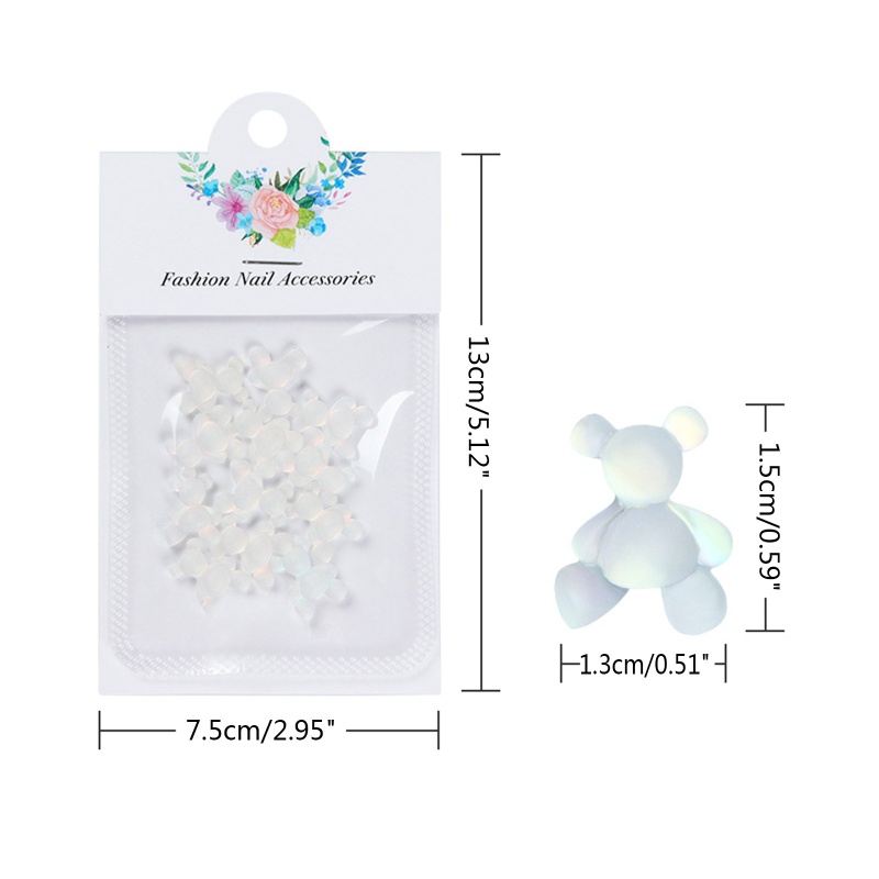 Siy Manikmanik Resin Bentuk Gummy Bear Warnawarni Untuk Aksesoris Perhiasan DIY