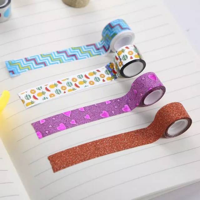 

Deco Tape Set Selotip Lucu Motif Gambar Warna Rainbow