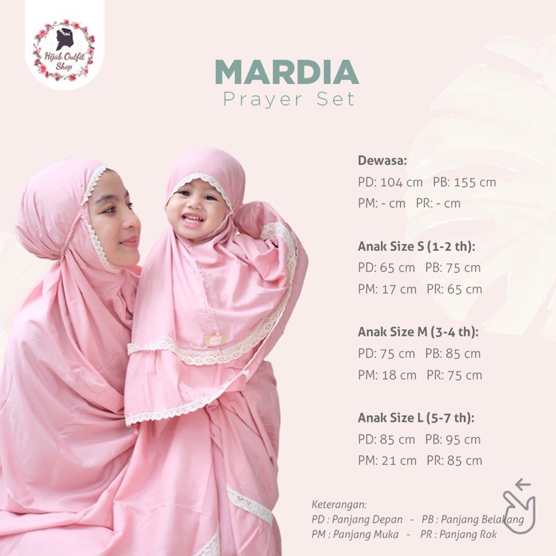 MARDIA PRAYER SET / MUKENA RENDA KATUN RAYON