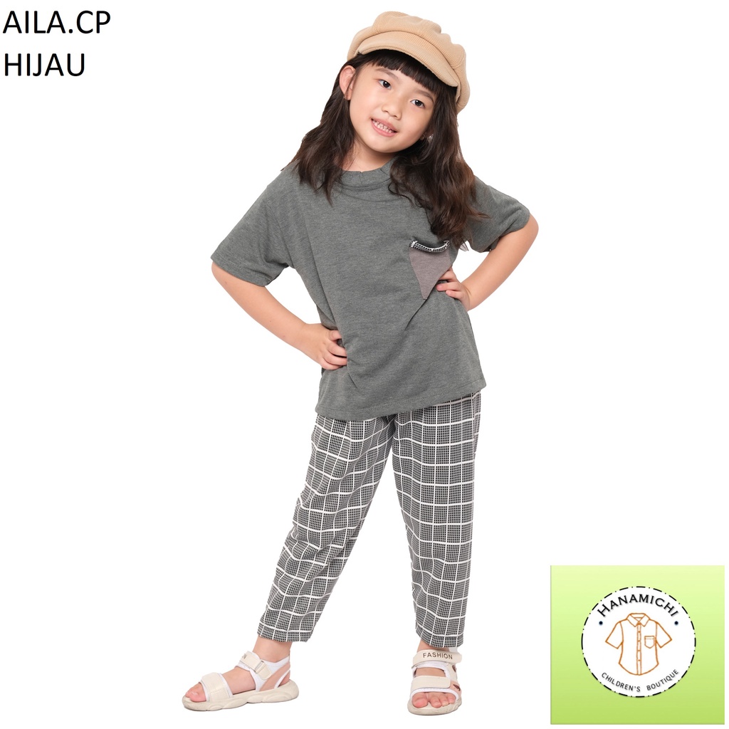 Hanamichi AILA.CP Setelan Baju Tidur Anak Lengan Pendek