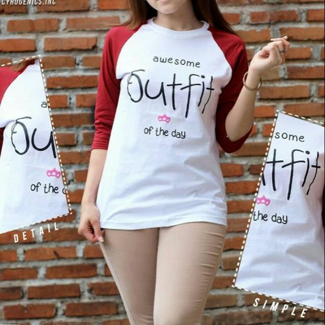 Raglan 3second wanita Kualitas terbaik / baju 3second wanita / Kaos 3second wanita / Kaos cewek