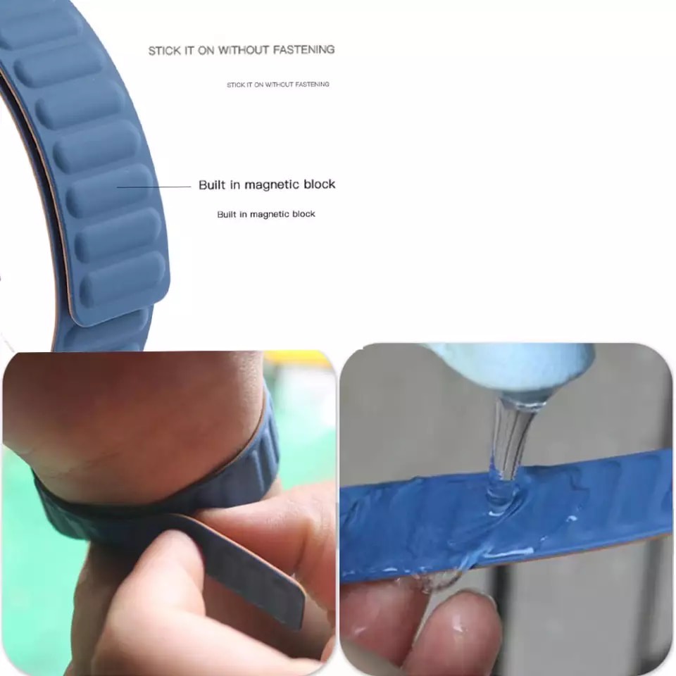 Rubber Loop Strap 20MM 22MM Silicone Band Smartwatch Tali Jam