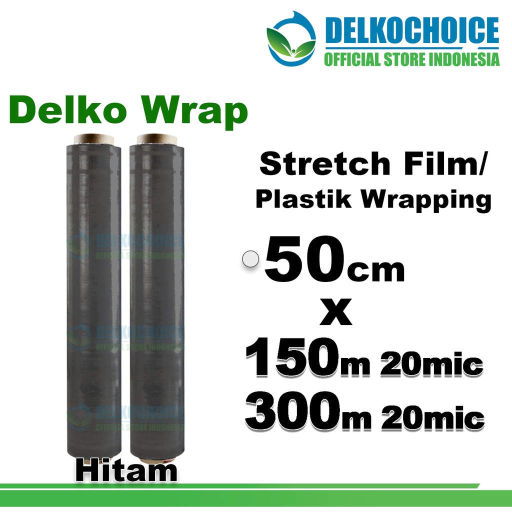 

Plastik Wraping Stretch Film Black 50cm Delkowrap Pembungkus Wrapping Hitam per Satuan