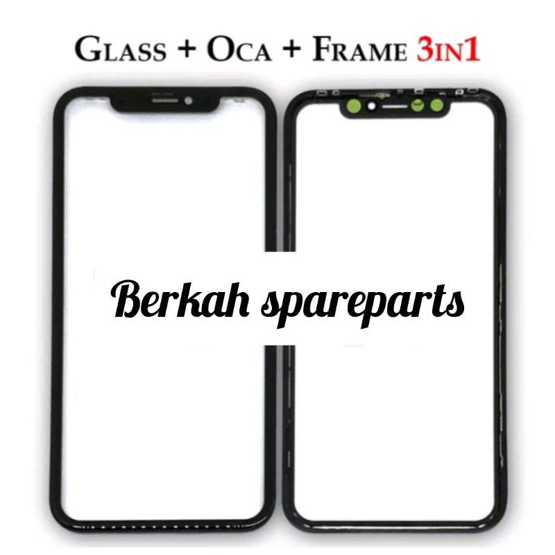 KACA DEPAN KACA LCD TOUCHSCREEN IPHONE 11 + FRAME + OCA