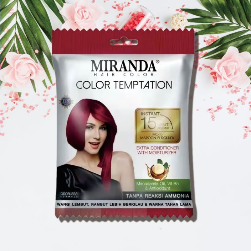 MIRANDA Hair Color Temptation 20ml Sachet Cat Pewarna Rambut