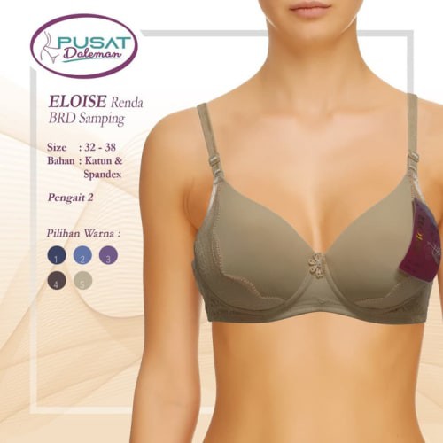 Dijual ECER BH BRA 8825 ELOISE RENDA BORDIR SAMPING Pengait 2 - 32 Berkualitas