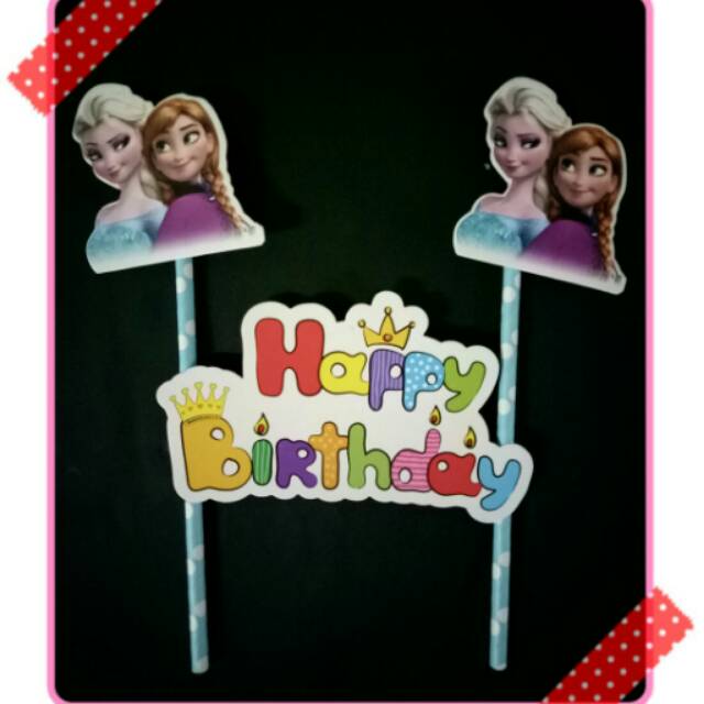 Topper kue ulang tahun karakter frozen