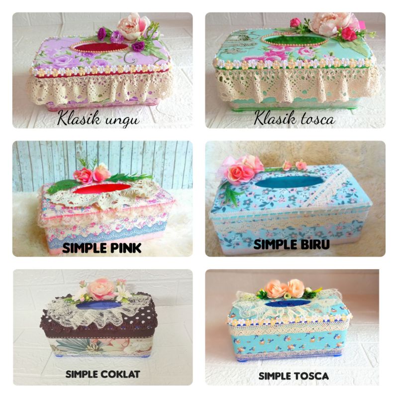 kotak tissu shabby toples lebaran cantik