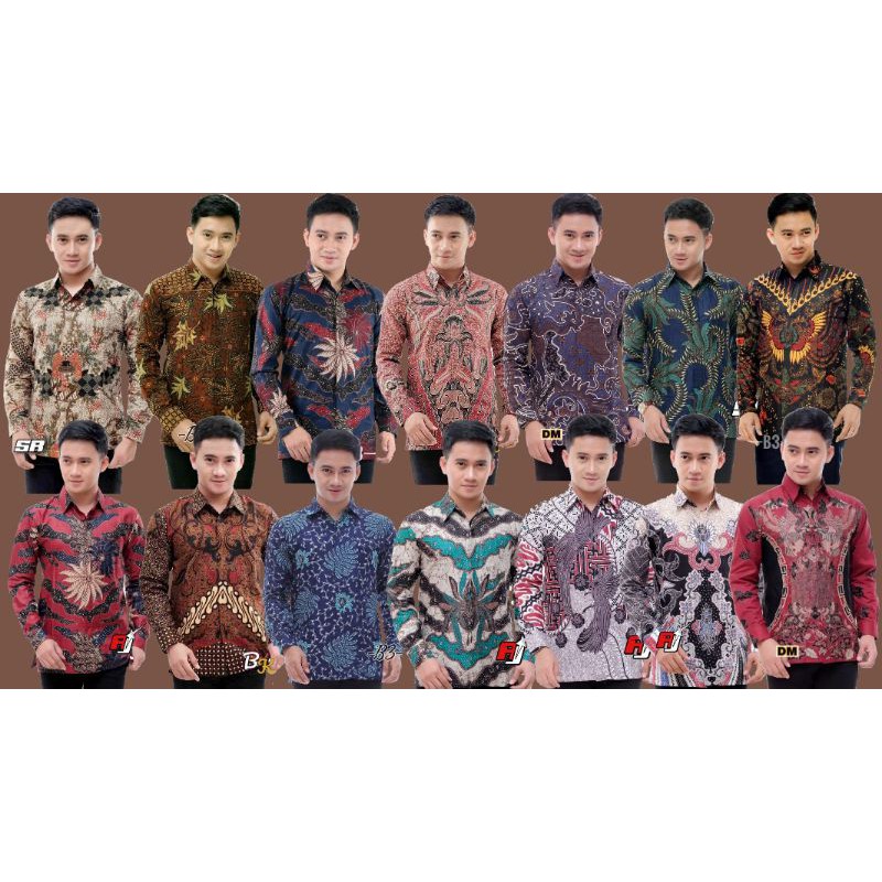 batik kemeja pria lengan panjang reguler