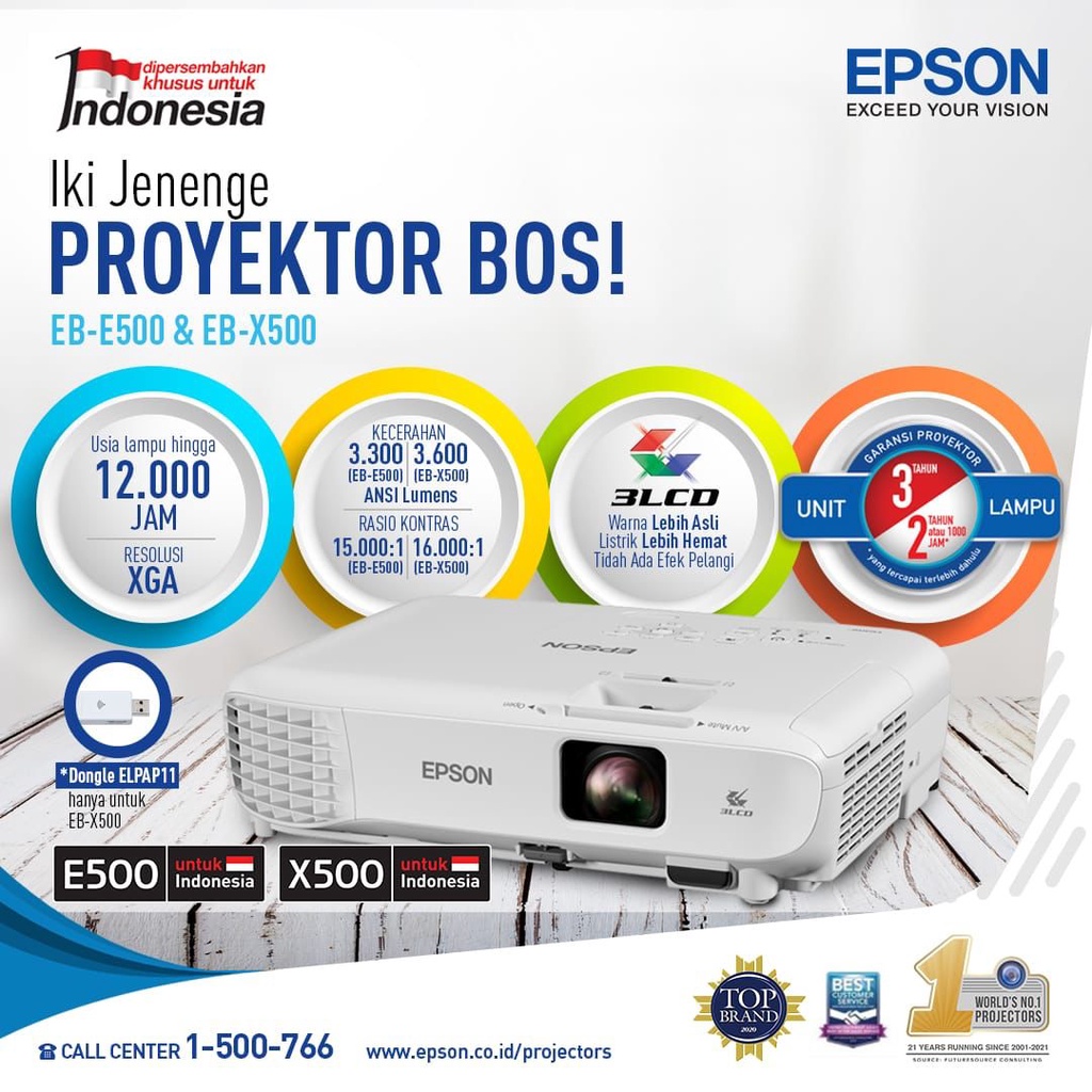 PROYEKTOR EPSON EB-E500 EBE500 EB E500 PENGANTI Epson EB-S400 S400 S 400 XGA