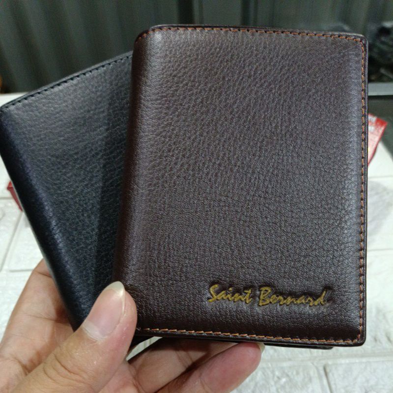 Dompet Kulit Lipat Buku Pria Saint Bernard SB-1108 || Dompet Kulit Sapi Miling Saint Bernardd