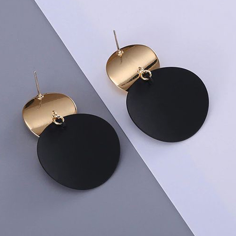 Hu Hu Hu Hu Hu Alat Bantu Pasang Kacamata♡ Anting Stud Matte Bentuk Disk Irregular Untuk Hadiah Ulang Tahun Wanita