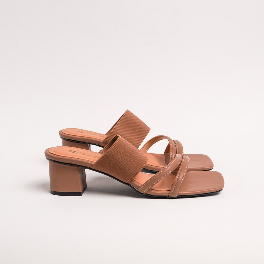 Zavatu-Ori Sepatu Sandal Heels Wanita  Hak Tahu Moka Premium Ukuran 41-45 Trendy Terbaru