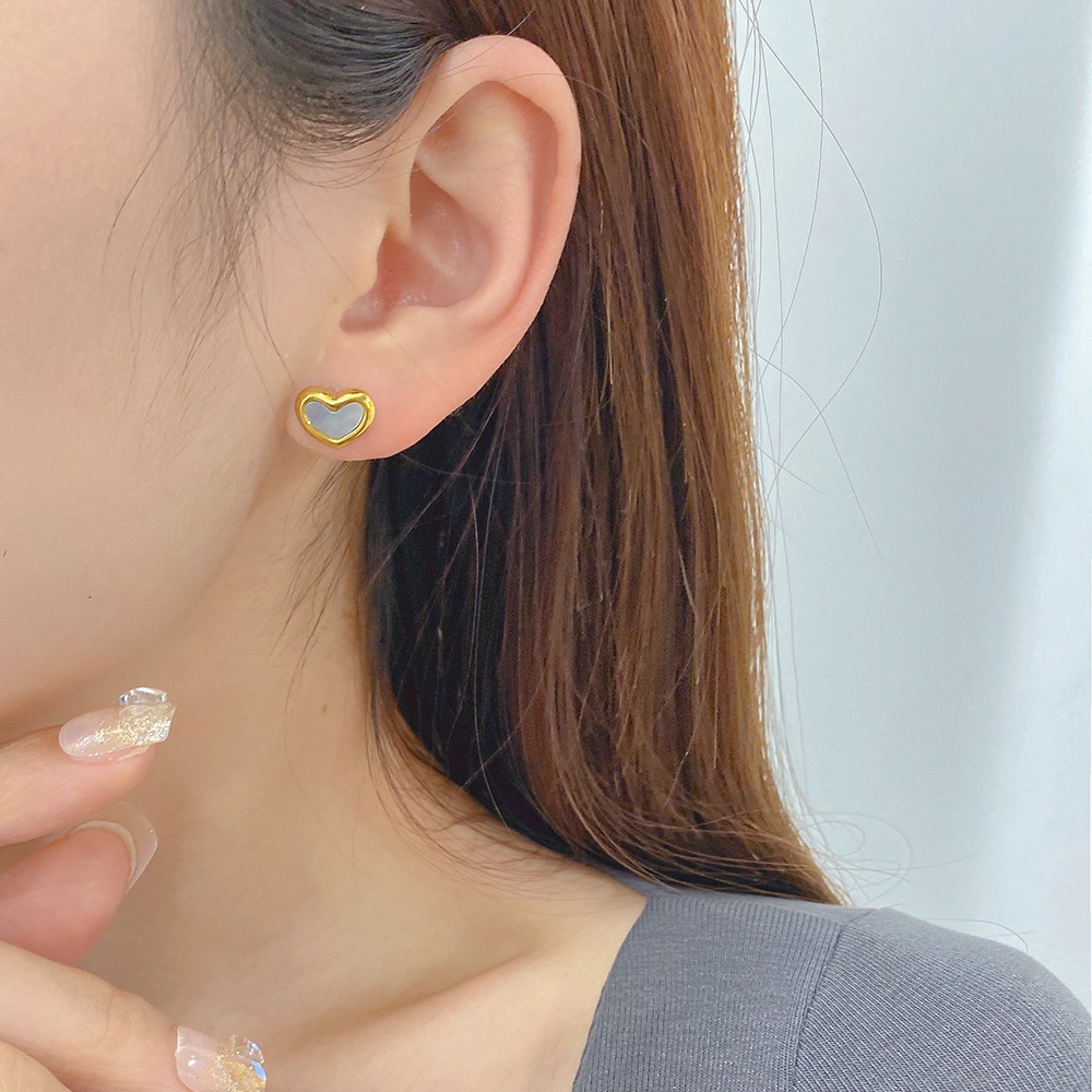 Kalung love rantai kombinasi titanium anti karat