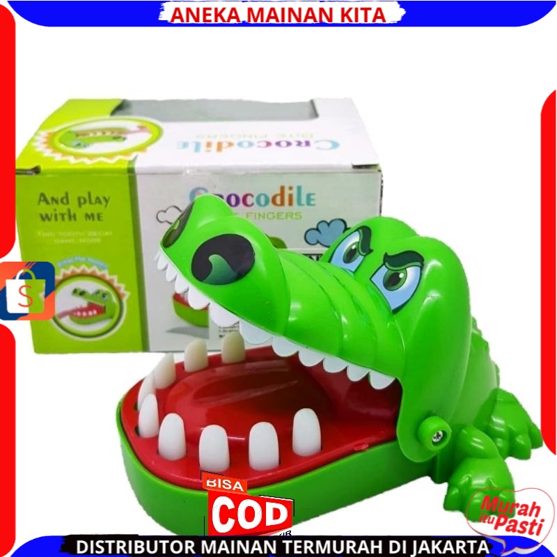 ( BISA COD ) PROMO Mainan Anak Crocodile Dentist / Mainan Buaya Gigit Jari Tricky Toy Crocodile Biting Toy Crocodile