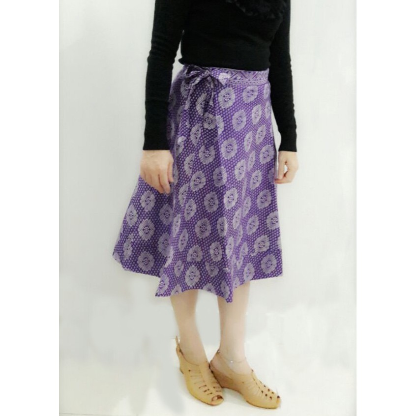 Lovelybutik Rok Batik Wanita Modern | Rok Lilit Batik | Rok Midi Skirt Wanita Korea Wind4 Rok Batik