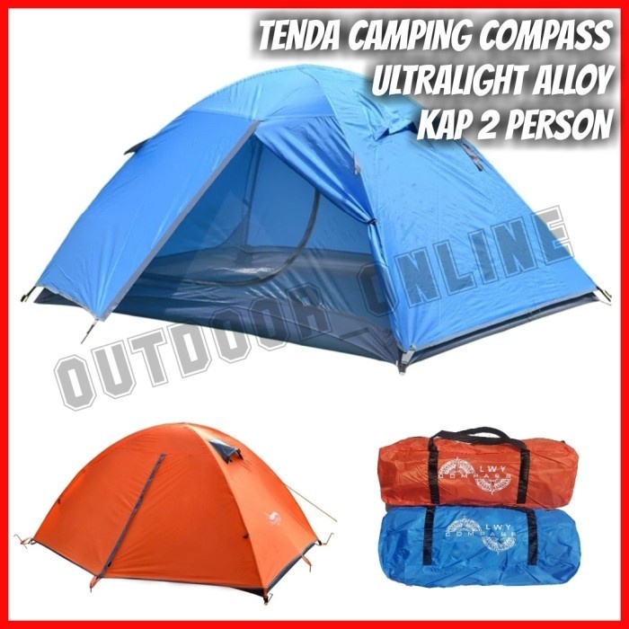 Tenda Camping Frame Alloy Kap 2-3 orang LWY Compass Double Layer