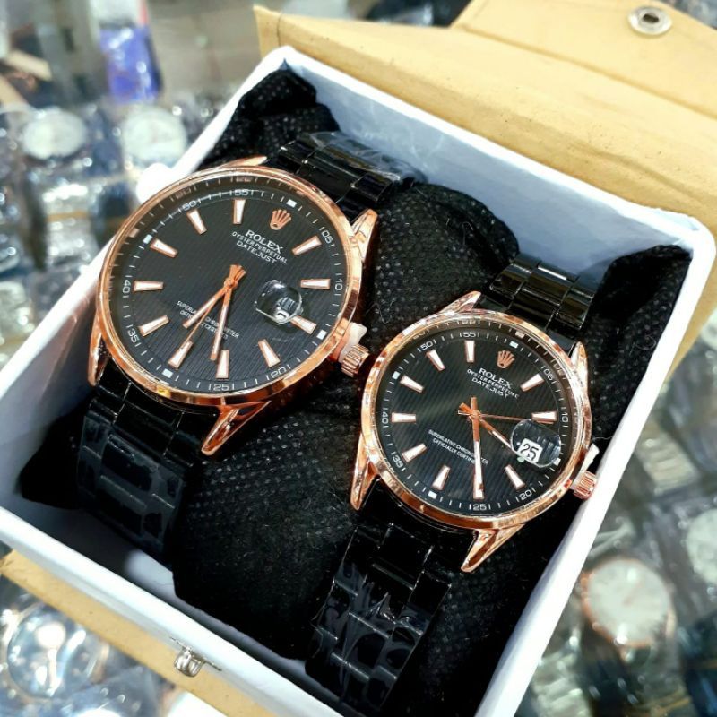 Jam Tangan Terbaru Couple ( Pria/Wanita) Tali Rantai Tanggal Aktif | Jam Tangan Pria/Wanita Murah | Jam Tangan Couple Sporty Elegan Cod