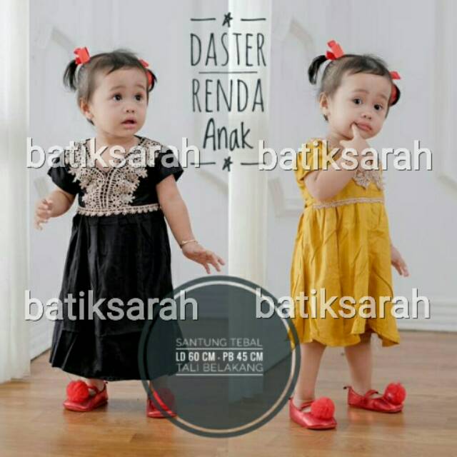 Daster Anak Renda Wanita - Baju Daster Anak Murah Umur 1-1,5 Tahun - Daster Lucu Anak