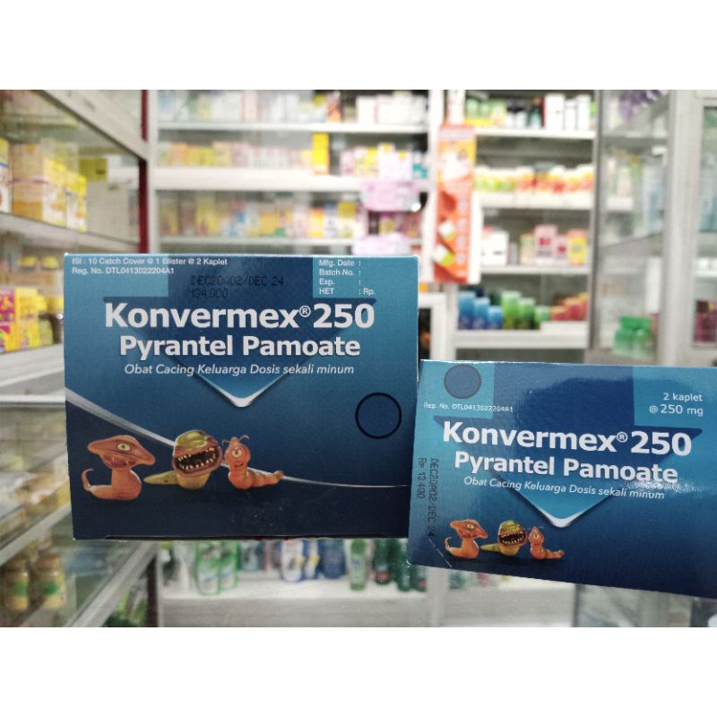 KONVERMEX 250 | Pyrantel Pamoate | Obat Cacing - ED 04/2027