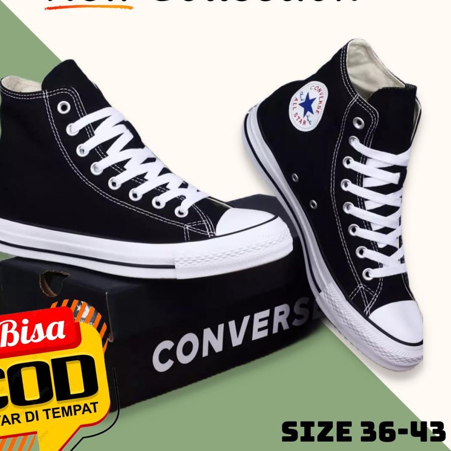 Flash Sale - BOS KUepatu Sekolah Converse70S Allstar Hitam Tinggi GRATIS WAIBAG KEREN .Sepatu Sneake