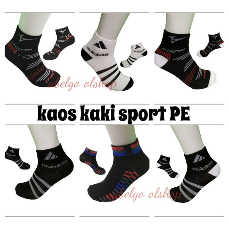 Terlaris- kaos kaki sport PE pendek 3/4 /kaos kaki olahraga pendek