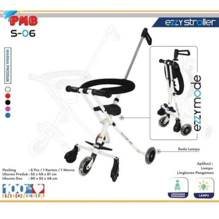 STROLLER-AKSESORIS- EZZY SIMPLE BABY STROLLER MINI TRIKE KURSI DORONH BAYI RODA 5 PMBS06 -AKSESORIS-