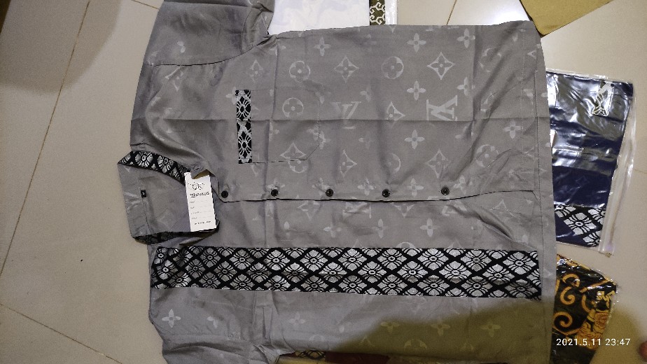 Batik Kemeja Lengan Panjang Motif Khas Pekalongan Baju Seragam Kantor Alkhalis