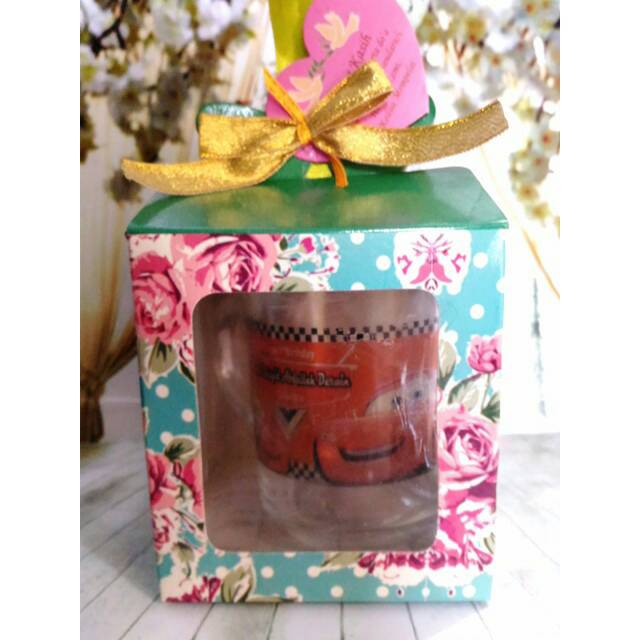 GELAS MUG SABLON WARNA DECAL SUKA- SUKA. SOUVENIR GELAS GAGANG. SOUVENIR PERNIKAHAN BISA PACKING BOX