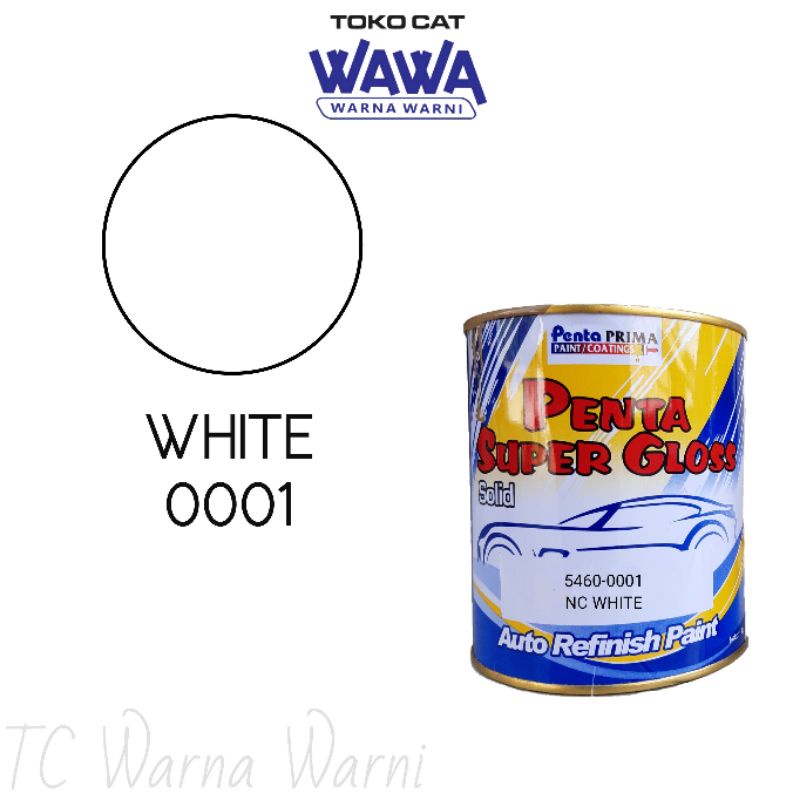 cat duco Penta Super Gloss nc duco white putih solid kilap 0001 1kg