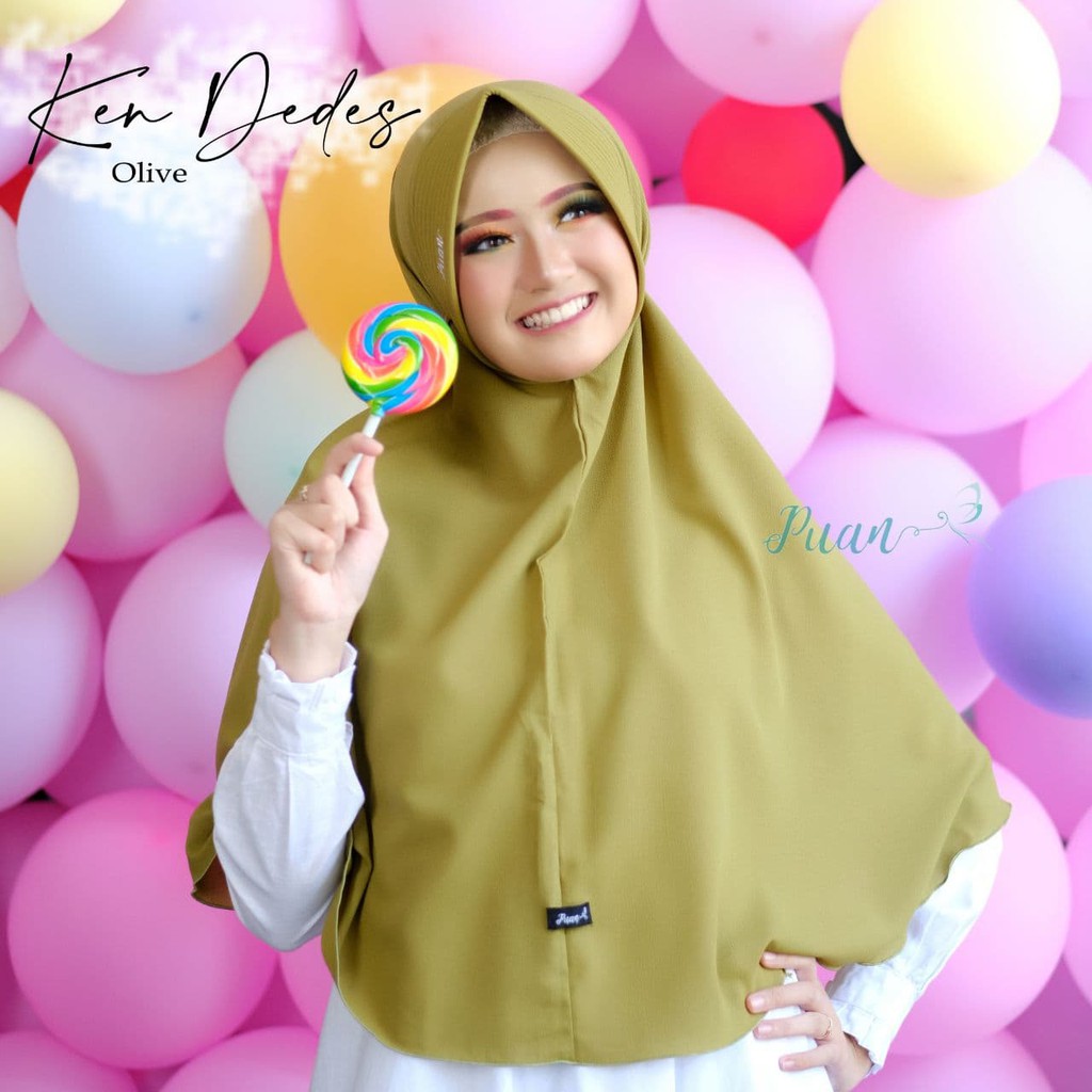 Jilbab Bergo Khimar Instan Hijab Dewasa Ken Dedes standar Pad Original Produk Puan bahan Diamond