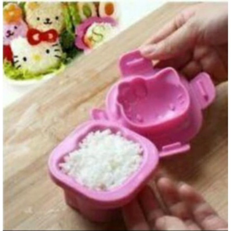 Cetakan Nasi Telur Rice Egg Mold Bento Tools Motif Bentuk Karakter Lucu Hello Kitty