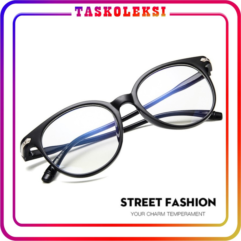 ☛TK☚ R087 Kacamata Lensa Transparan Fashion Wanita Pria Frame Sunglasses Anti Radiasi Bingkai K200