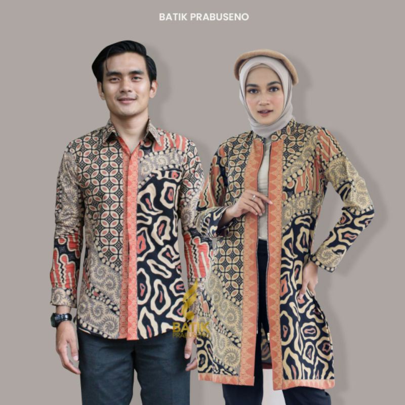 Baju Batik Couple Motif Zaskia Batik Prabuseno Batik Pria Batik Wanita Kemeja Pria Tunik Wanita Bati