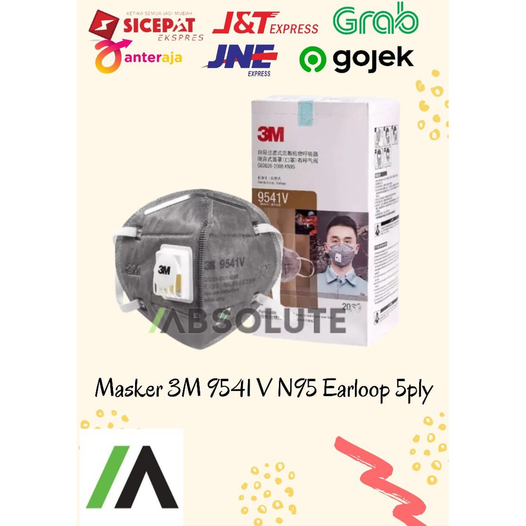 MASKER 3M 9541V N95 EARLOOP
