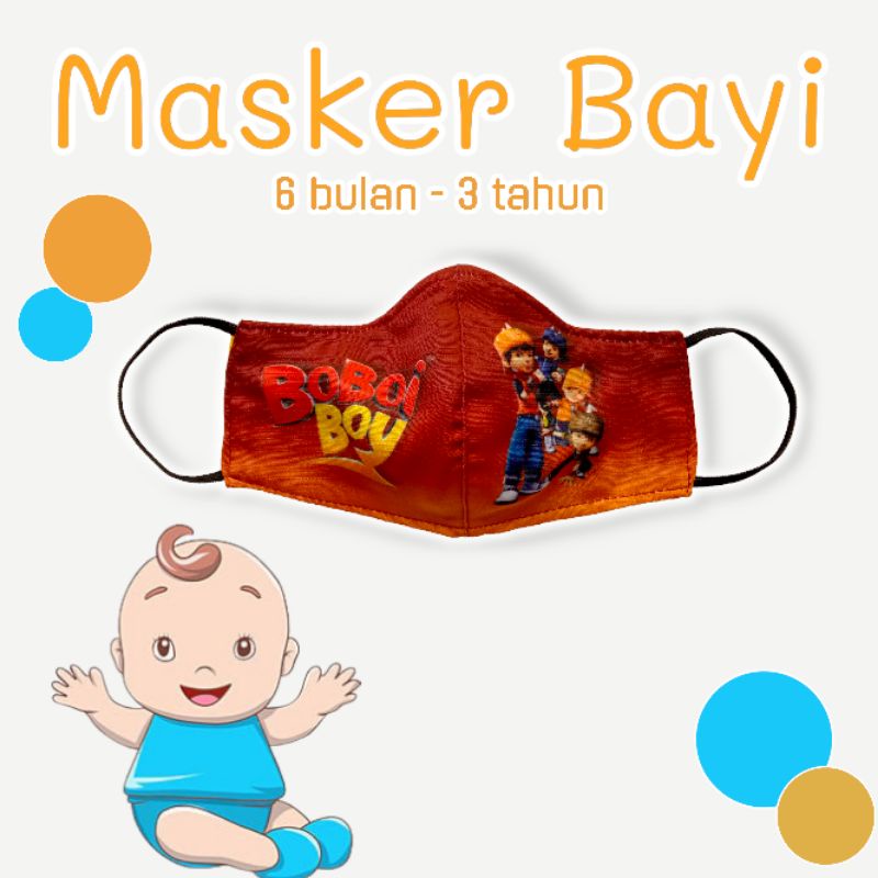Masker BAYI, Masker Baby Printing, Masker Duckbill Bayi, Masker Balita, Masker Mouson Anak, Masker M