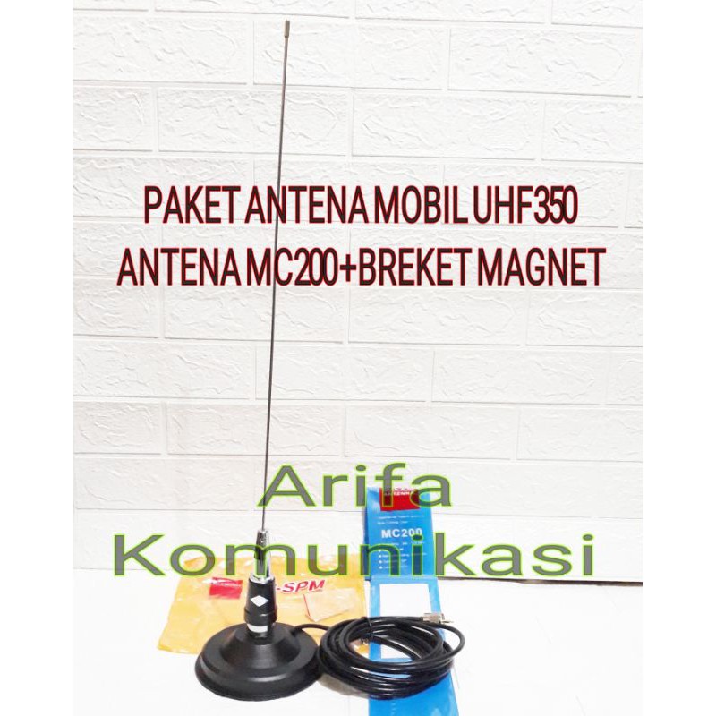 PAKETAN ANTENA RADIO RIG MOBIL UHF 350-520 PLUS BREKET MAGNET - PAKET ANTENA RIG MOBIL UHF350 PLUS B