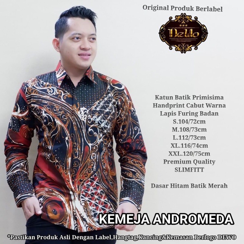 BATIK ANDROMEDA FUL FURING KATUN HALUS SIZE M-XXL HIGH QUALITY