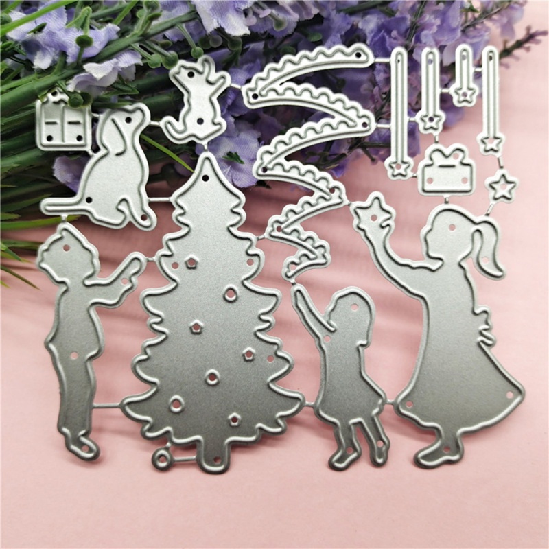 Zzz Cetakan Stensil Cutting Dies Motif Karnaval Natal Bahan Metal Untuk Scrapbook / Craft DIY