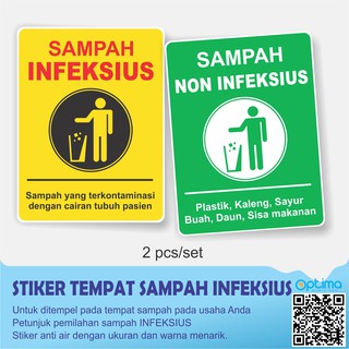 Stiker Sampah Organik Anorganik B3 Shopee Indonesia