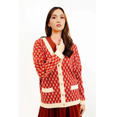 Signature Monogram Cardigan Benang Jarum x Buttonscarves