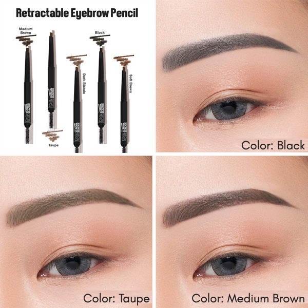 RETRACTABLE EYEBROW PENCIL BROW PENSIL ALIS TAHAN AIR