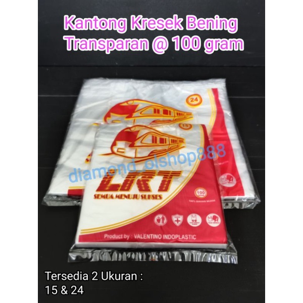 HD Kantong Plastik Kresek Bening 15 &amp; 24 - Kantong Plastik Kresek Bening @100gram