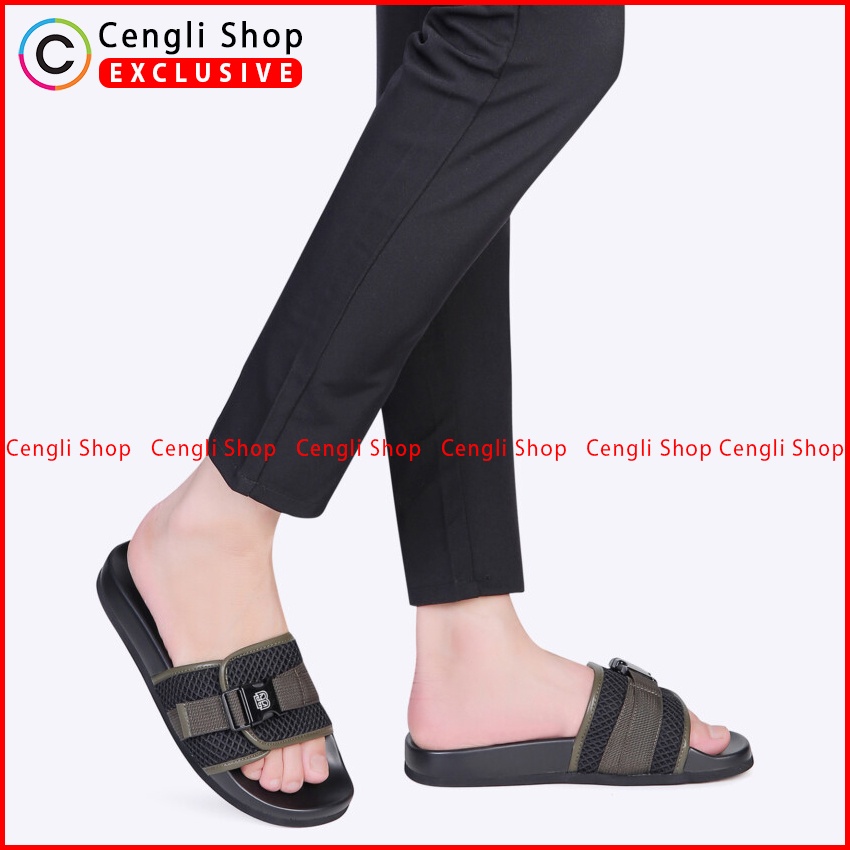 SANDAL EVERBEST PRIA ORIGINAL SLIDE CASUAL BRANDED ASLI HIJAU EM01